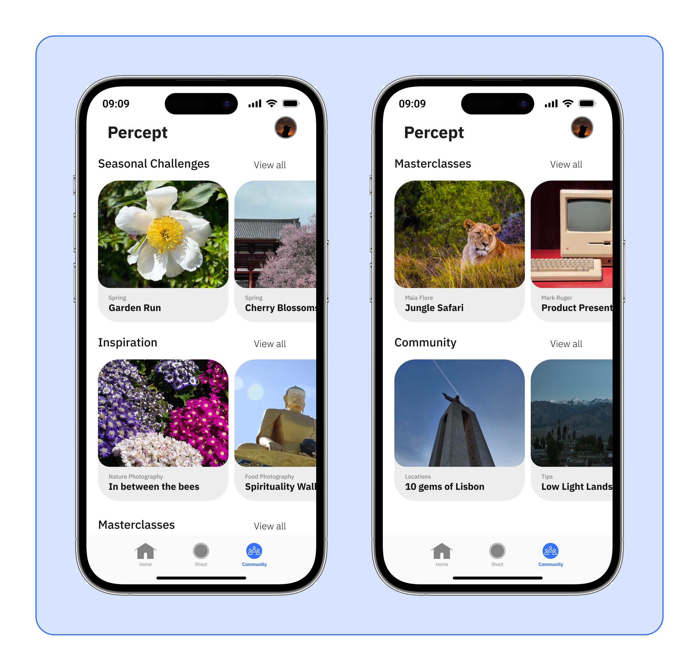Percept — app hero, the first screen a user sees