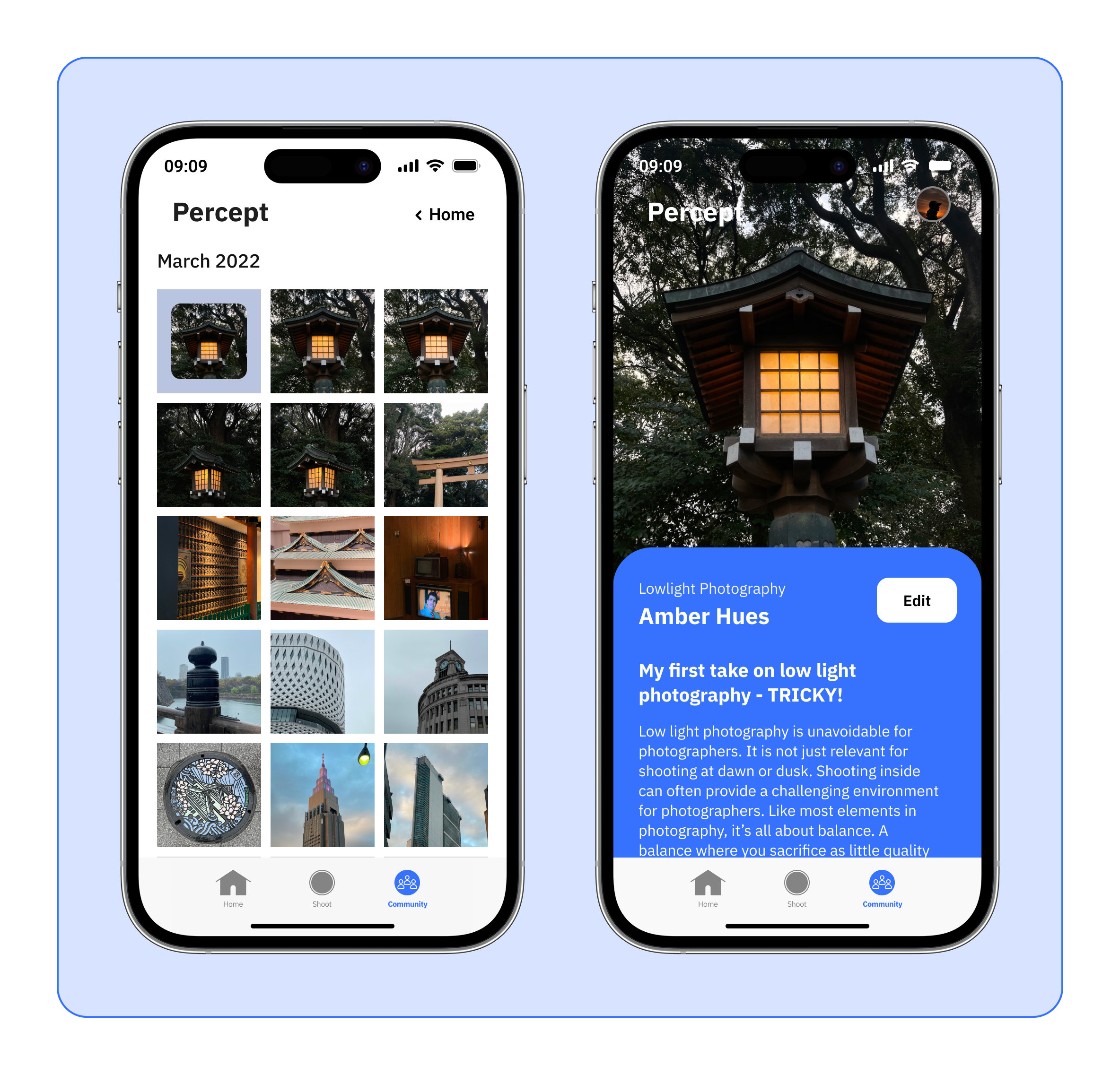 Percept — app hero, the first screen a user sees