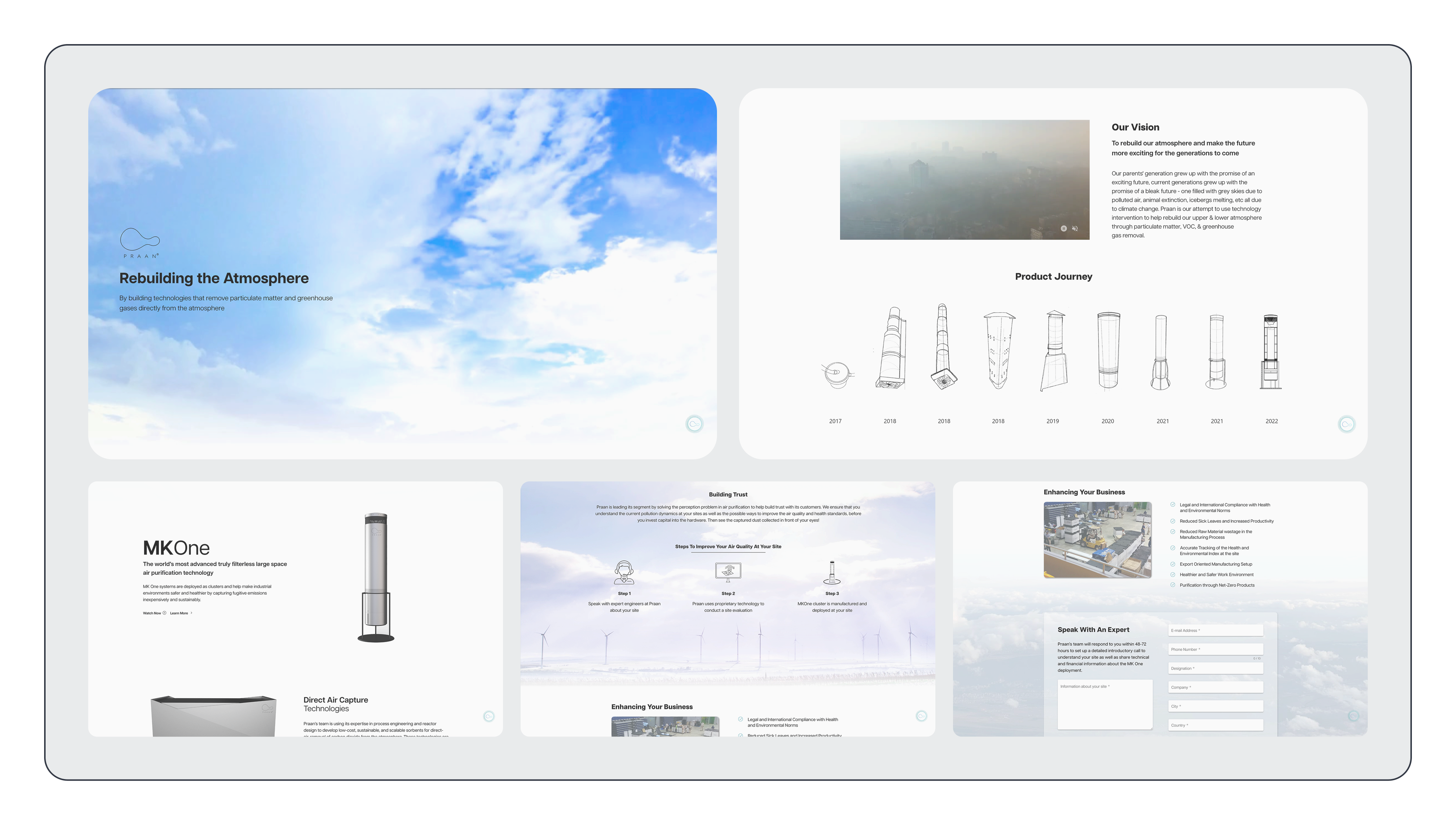 Praan website — pre-engagement state