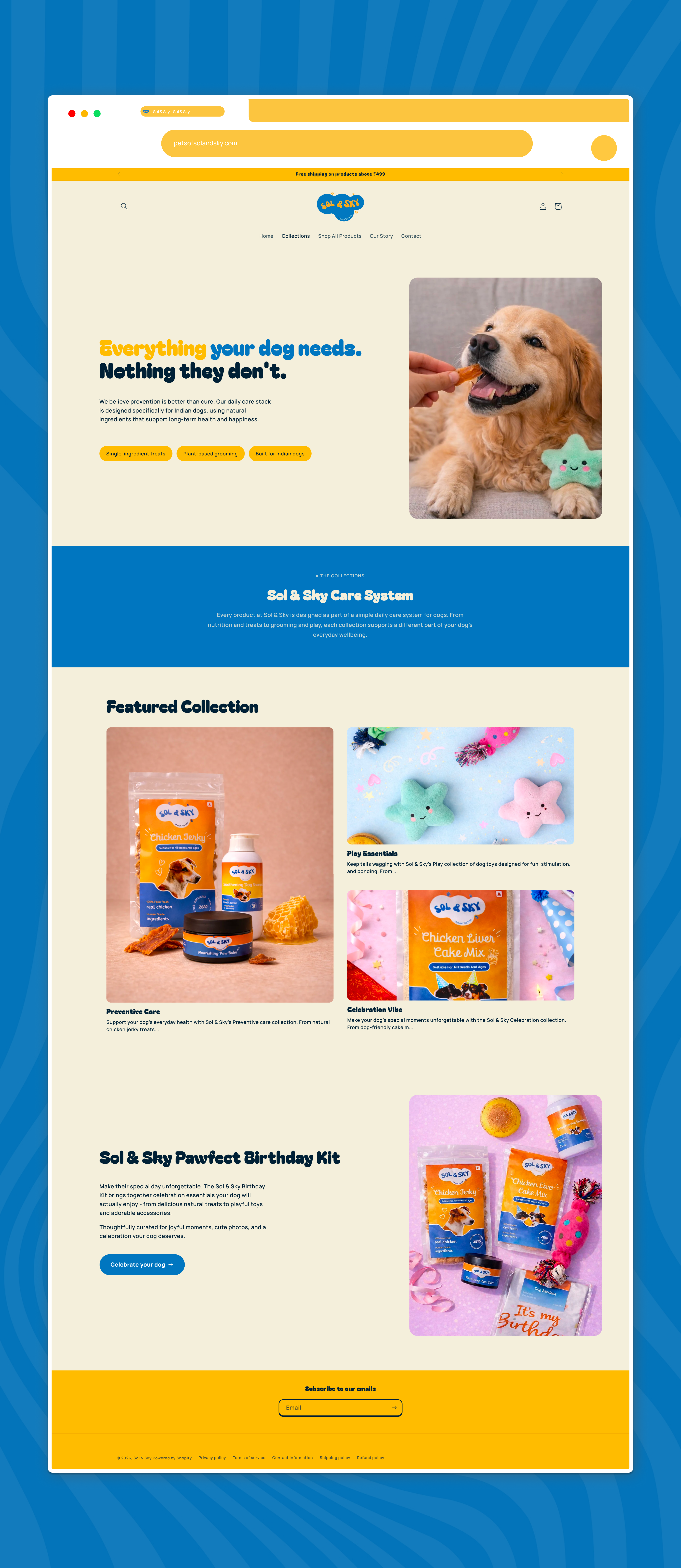 Sol & Sky daily routine section — Morning, Post-Walk, Bath Time