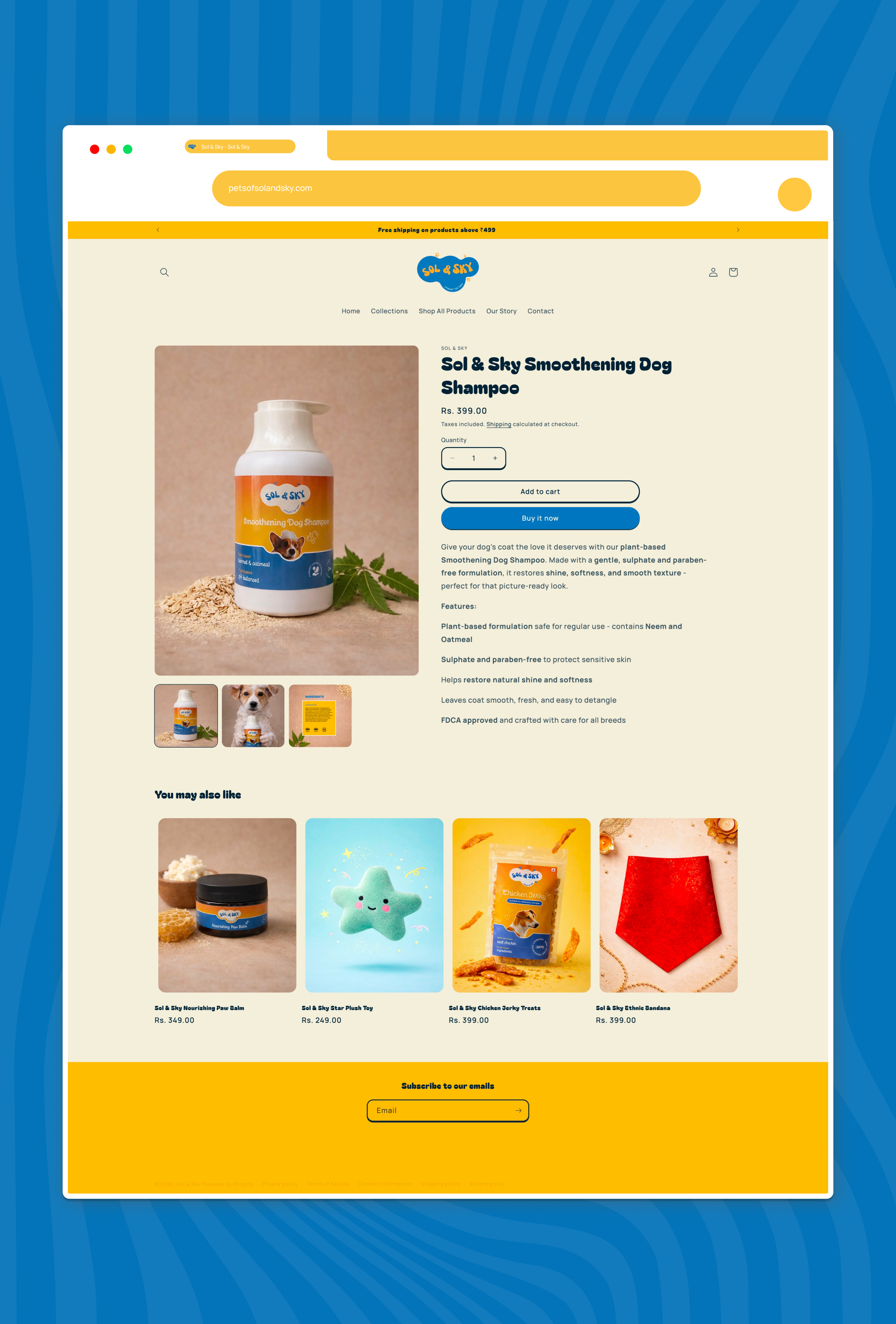 Sol & Sky daily routine section — Morning, Post-Walk, Bath Time